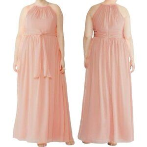 Monique Lhuillier Daniela Gown Size 22 Blush Pink Bridesmaid